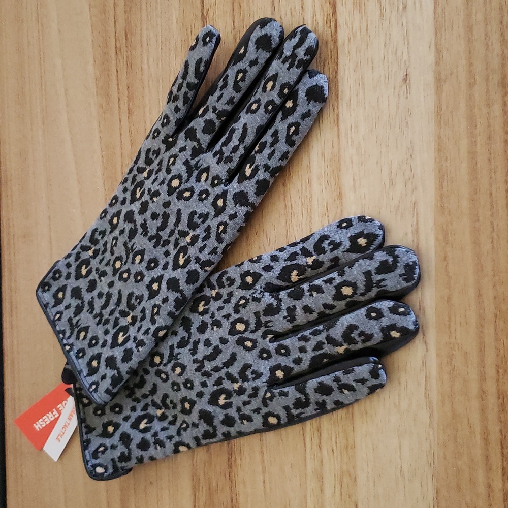Joe Fresh NWT Faux Leather Printed Gloves - L/XL